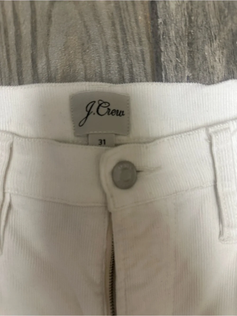 J. Crew Off-White vintage slim straight Corduroy Pants
